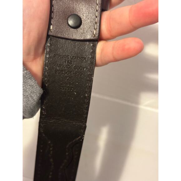 Western Fuzzy Bling Belt Women XL Brown Leather Braided Plaited Rhinestones - Picture 4 of 7